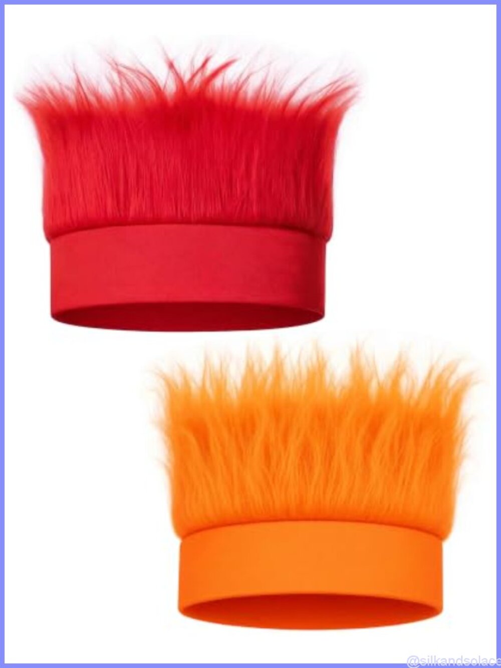 Hairy Headband Wig 2 Pack Crazy Hair Day Costume Party Troll Hair